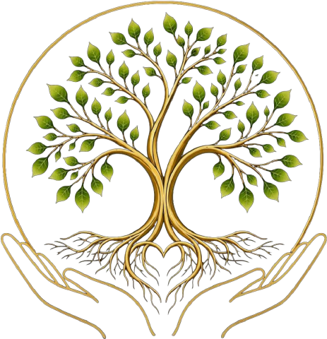 Tree of Life logo: a tree held in cupped hands